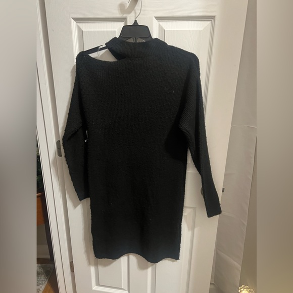 StitchDrop Black Above Keyboard Knit Sweater Dress Size Large NWT - Picture 11 of 16